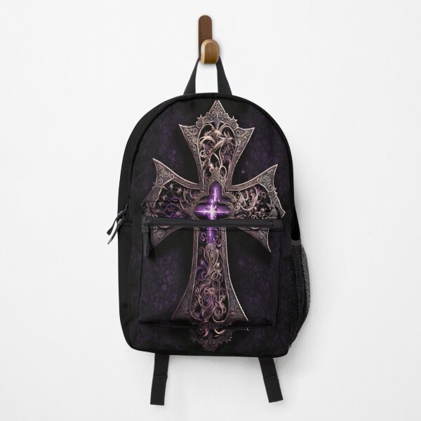 Item preview, Ornate Bronze Gothic Cross with Purple Accents designed and sold by Dragonstrom.