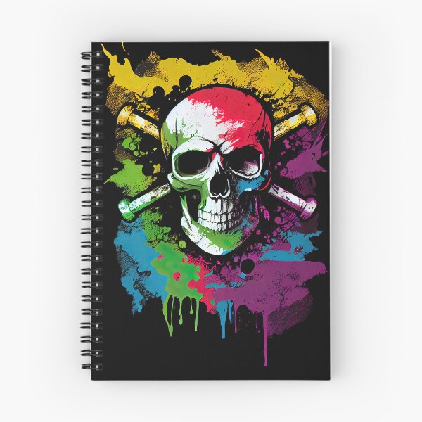 Item preview, Colorful Pirate Flag Skull Bones Jolly Roger Graphic designed and sold by SpookshowDesign.