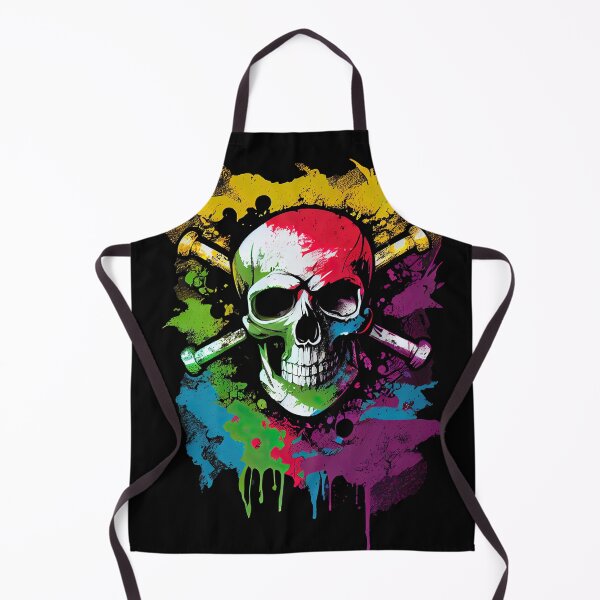 Item preview, Colorful Pirate Flag Skull Bones Jolly Roger Graphic designed and sold by SpookshowDesign.