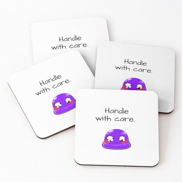 Item preview, Handle with care sassy Tiny Purple Blob emoji designed and sold by TinyPurpleHouse.