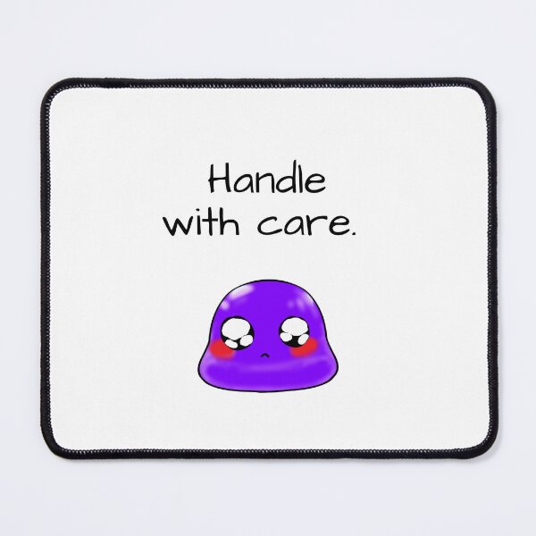 Item preview, Handle with care sassy Tiny Purple Blob emoji designed and sold by TinyPurpleHouse.
