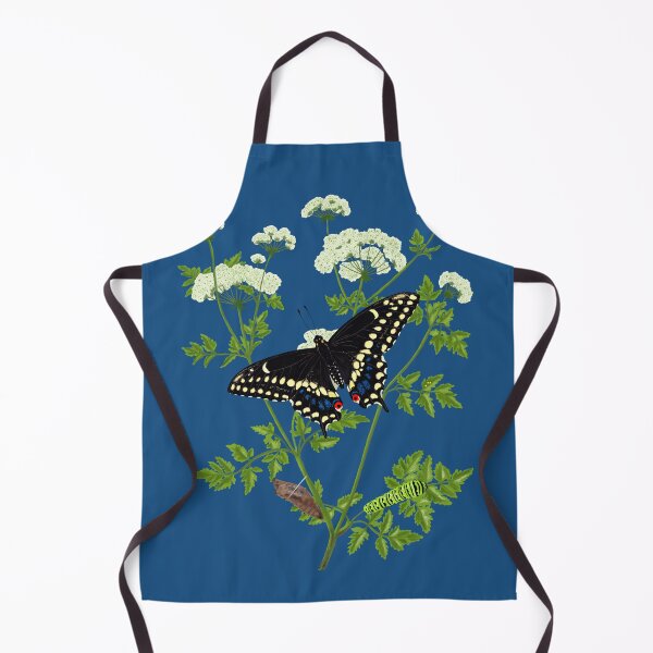 Item preview, Eastern Black Swallowtail Butterfly Life Cycle (Papilio polyxenes) with Poison Hemlock Illustration designed and sold by ModelOrganism.