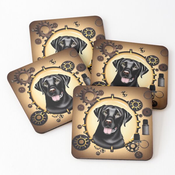Item preview, Steampunk Black Lab and Broken Gears designed and sold by ArtistsQuest.