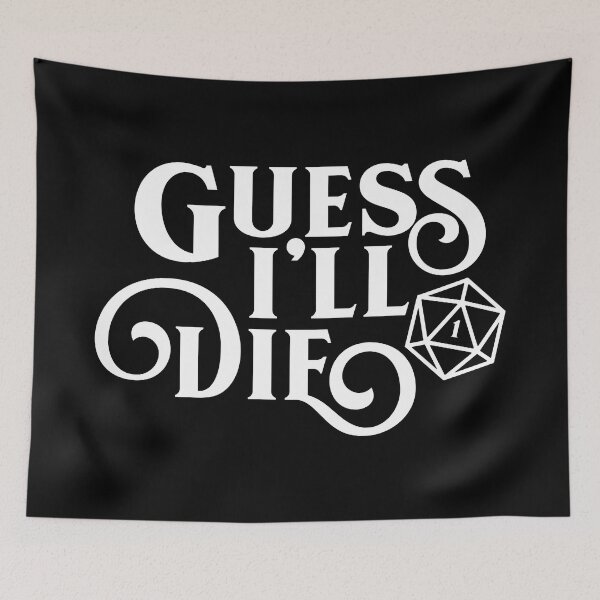 Item preview, Guess Ill Die Funny D20 Dice designed and sold by pixeptional.