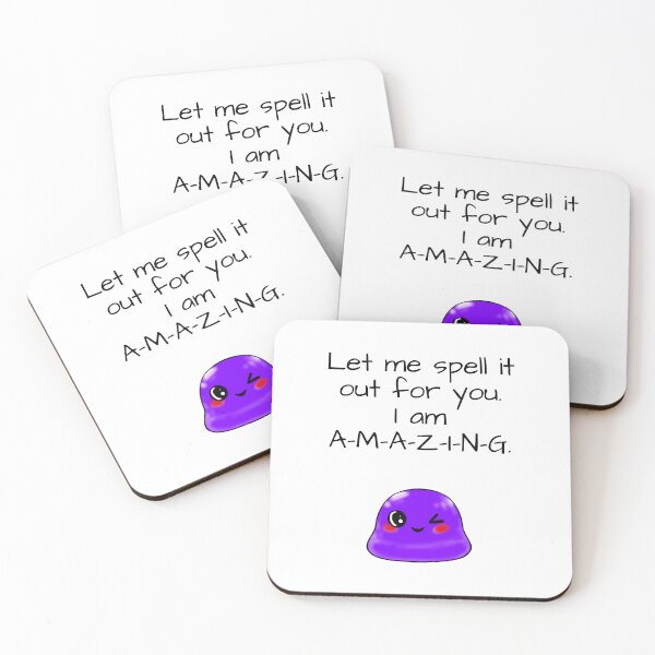 Item preview, I am amazing sassy Tiny Purple Blob emoji designed and sold by TinyPurpleHouse.