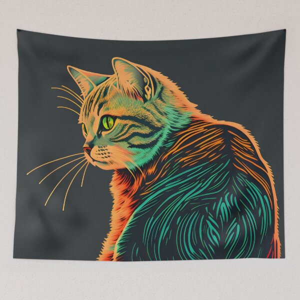 Item preview, A cat turning its head designed and sold by Warehouse46.