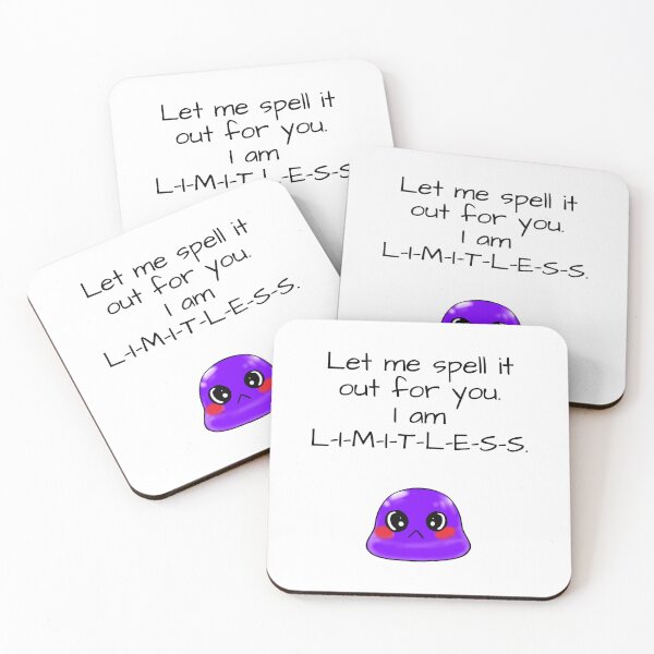Item preview, I am limitless sassy Tiny Purple Blob emoji designed and sold by TinyPurpleHouse.