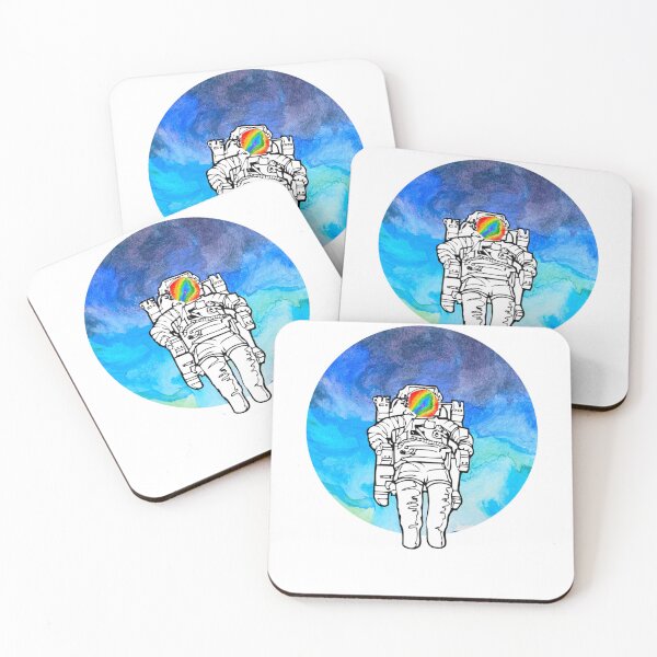 Item preview, Abstract Astronaut and Blue Planet | Psychedelic Astronaut Art designed and sold by Colorcore.