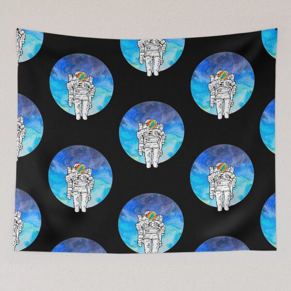 Item preview, Abstract Astronaut and Blue Planet | Psychedelic Astronaut Art designed and sold by Colorcore.