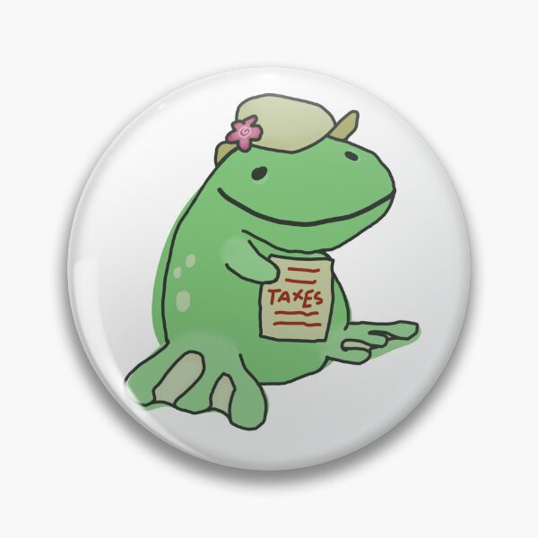Item preview, Silly Little Taxes Frog designed and sold by evenspookier.