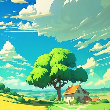 HD desktop wallpaper: Anime, Sunset, Sky, Tree, Cloud, Countryside,  Original download free picture #855030