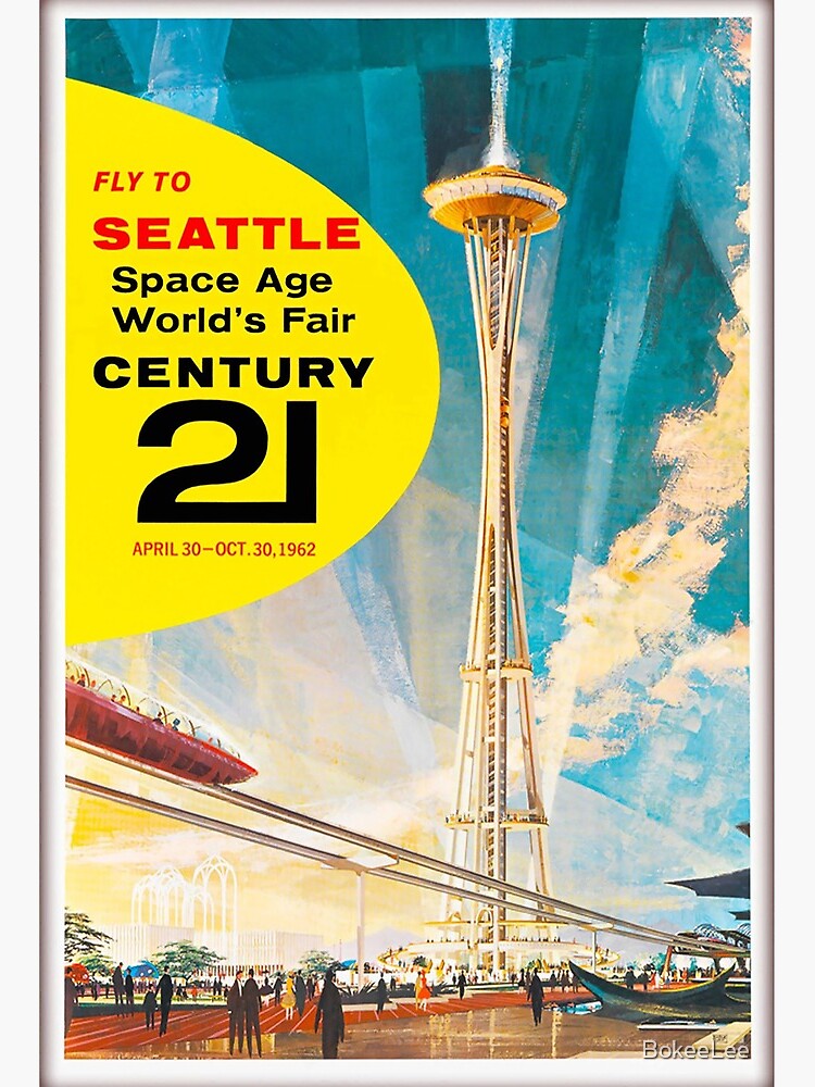 Seattle Washington World's Fair 1962 Vintage Poster Print Tourism Travel Art 
