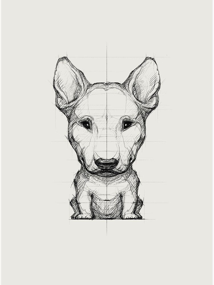 "Bull Terrier Pencil Drawing" Art Print by bullterrier | Redbubble