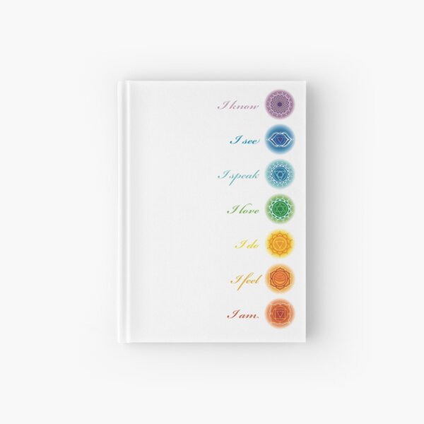 Chakra bottle stickers Hardcover Journal