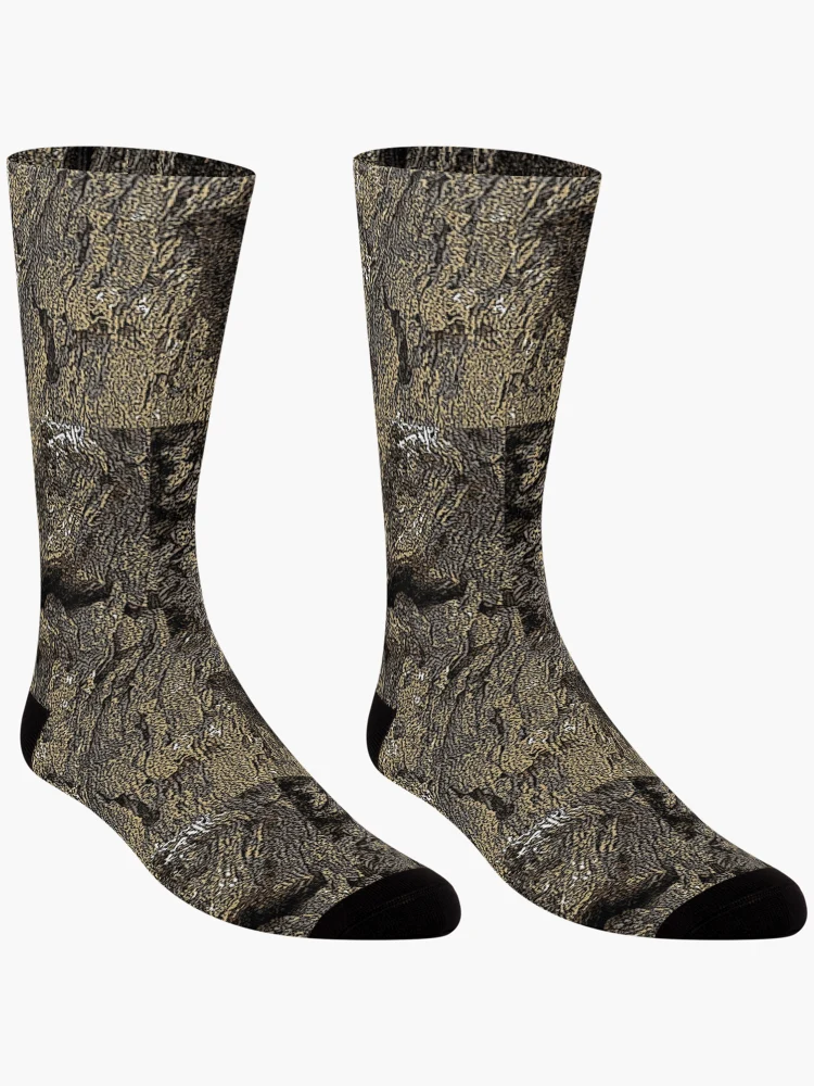 Thumbnail 3 of 5, Socks, Tree Texture Reworked designed and sold by Honey Myrtle Studio.