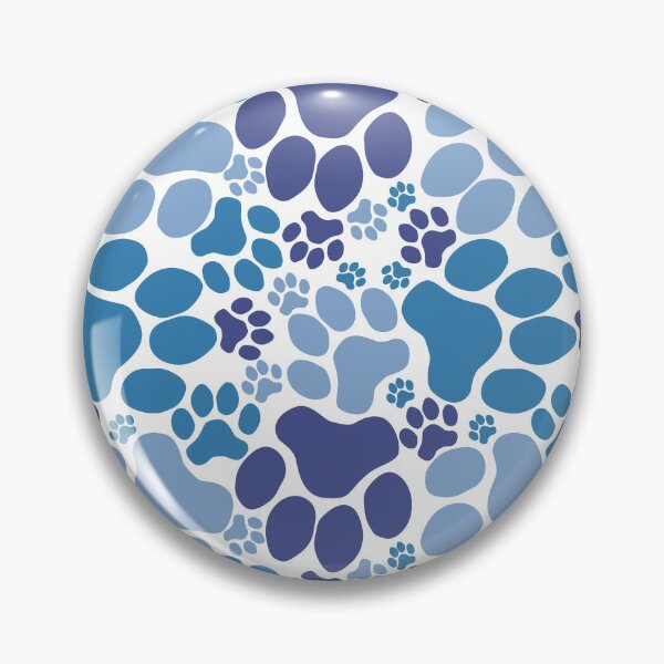 Item preview, Dog Paw Camo Seamless Pattern Blue and White designed and sold by MoePark.