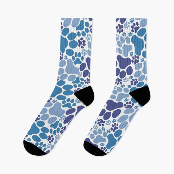 Item preview, Dog Paw Camo Seamless Pattern Blue and White designed and sold by MoePark.