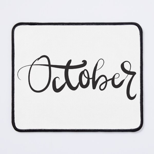 Item preview, Bold black hand lettering for October designed and sold by Graciaisgrace.