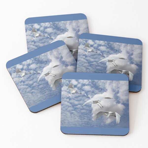 Item preview, Great White Egrets in Flight designed and sold by CarolM.