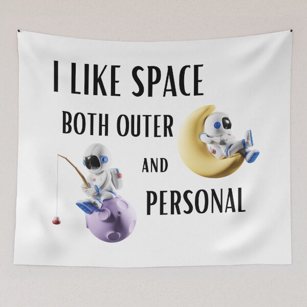 Item preview, I Like Space Both Outer and Personal designed and sold by Usagi-Kun.