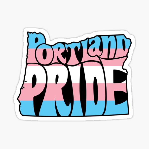 "Portland Pride Festival Trans Oregon Silhouette " Sticker for Sale