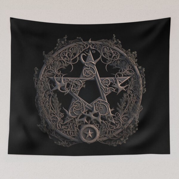 Item preview, Aged Bronze Ornate Five Pointed Star (Pentagram)  designed and sold by Dragonstrom.