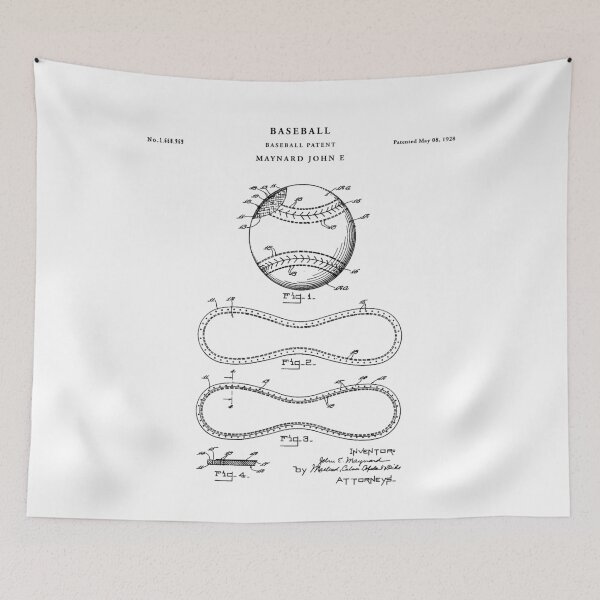 Item preview, Baseball Patent Drawing Blueprint designed and sold by Vintago.