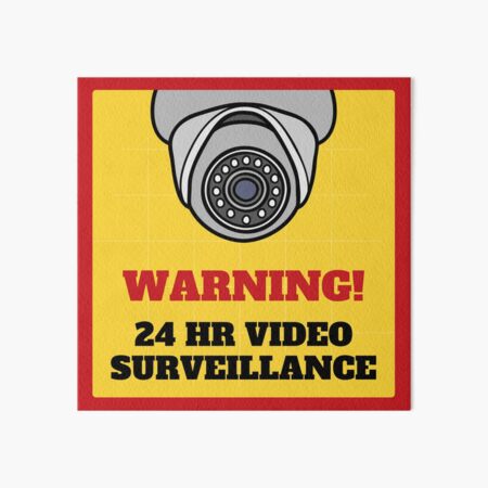 Advertencia videovigilancia las 24 horas un cartel o pegatina con una  advertencia sobre videovigilancia las 24 horas