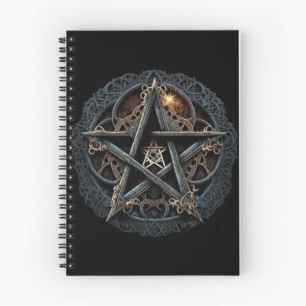 Item preview, Copy of Aged Bronze Ornate Five Pointed Star (Pentagram) with Blue Accents designed and sold by Dragonstrom.