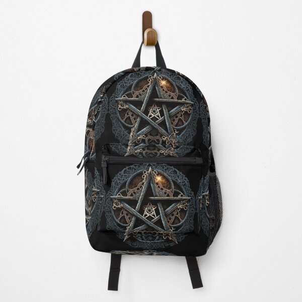 Item preview, Copy of Aged Bronze Ornate Five Pointed Star (Pentagram) with Blue Accents designed and sold by Dragonstrom.