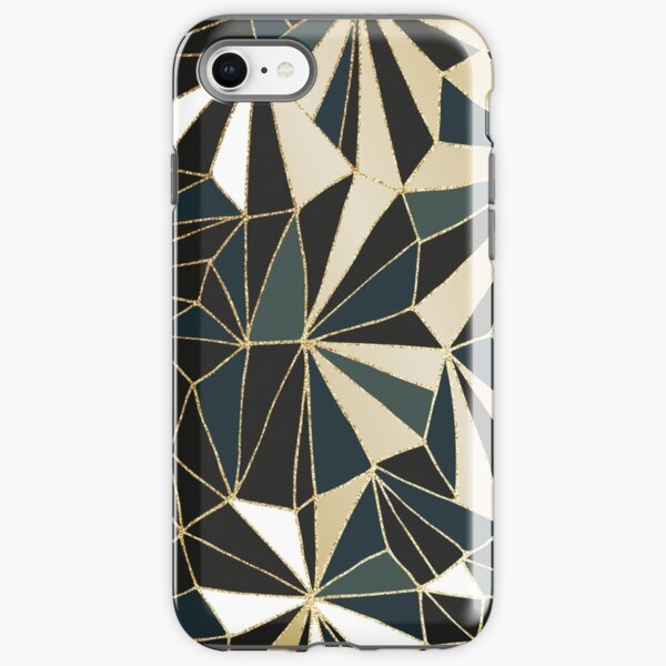 New Art Deco Geometry - Emerald Green & Gold iPhone Tough Case