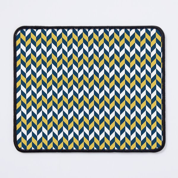 Item preview, Simple Mustard Yellow & Navy Blue  Herringbone Pattern designed and sold by Tamas Das.