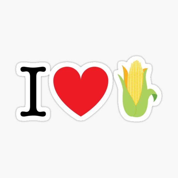  i heart corn Sticker
