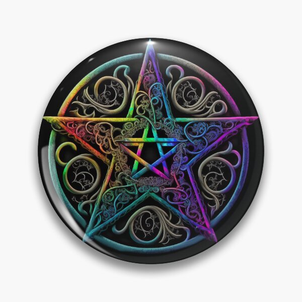 Item preview, Ornate Rainbow and Aged Bronze Five Pointed Star (Pentagram)  designed and sold by Dragonstrom.