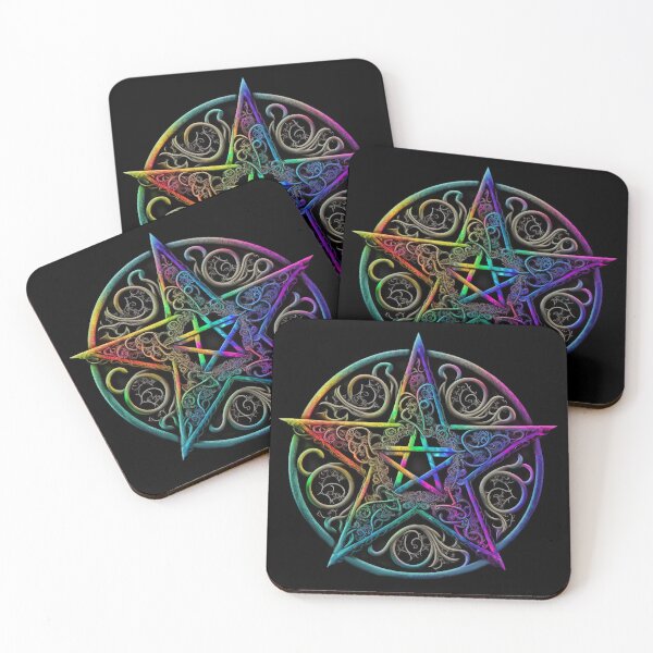 Item preview, Ornate Rainbow and Aged Bronze Five Pointed Star (Pentagram)  designed and sold by Dragonstrom.