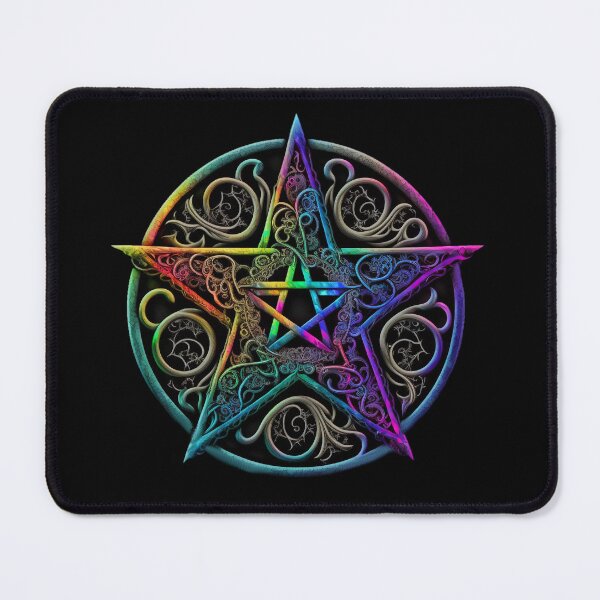 Item preview, Ornate Rainbow and Aged Bronze Five Pointed Star (Pentagram) designed and sold by Dragonstrom.