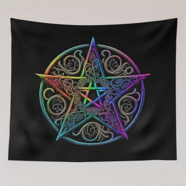 Item preview, Ornate Rainbow and Aged Bronze Five Pointed Star (Pentagram)  designed and sold by Dragonstrom.