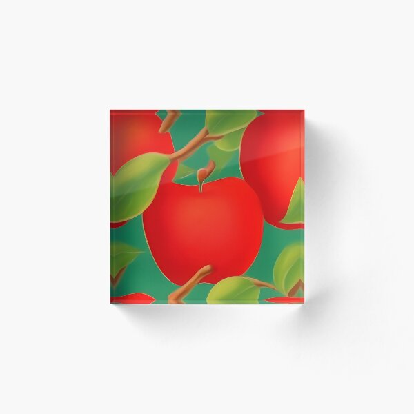 Aperçu de l'œuvre Motif de pommes et de feuilles rouges créée et vendue par Zeph1.