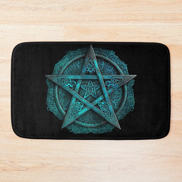 Item preview, Turquoise Blue Five Pointed Star (Pentagram) a Pagan Symbol of Protection designed and sold by Dragonstrom.