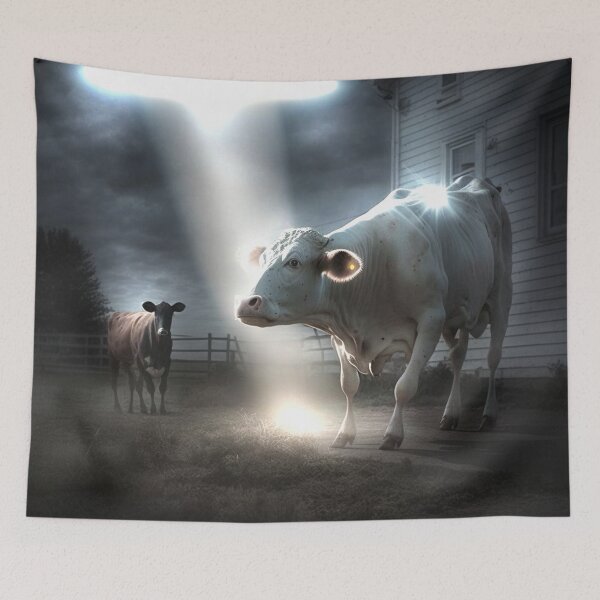 Item preview,  ALIENS and COWS - UFO humor - Art Styles designed and sold by CleverCulture.