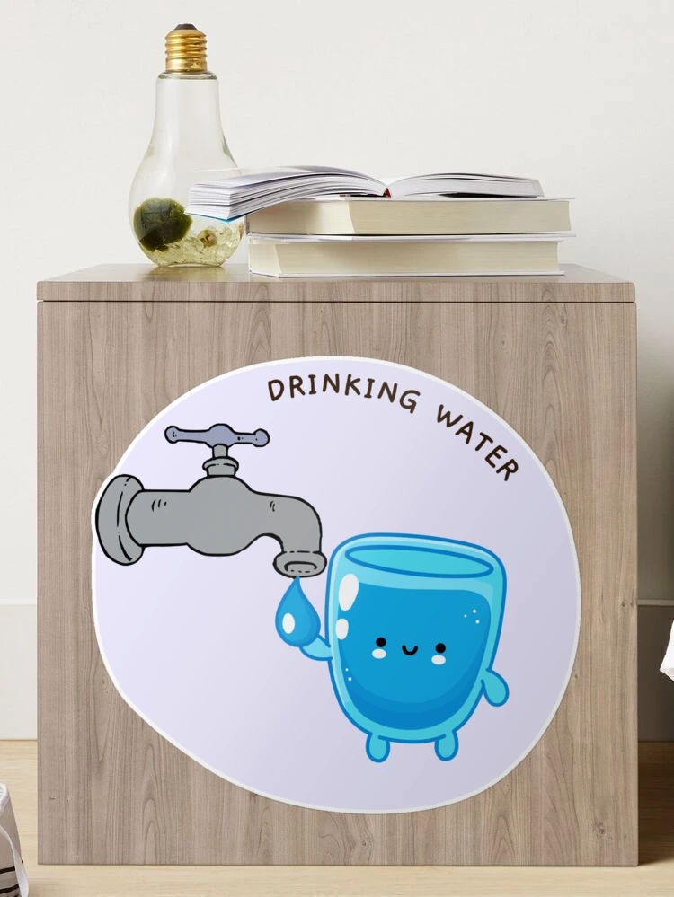 Cute Drinking Water Reminder Label Potable Bottle Tag Sticker for Sale by  GSquaredDesigns