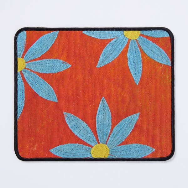 Item preview, Blue Daisy Textile Art designed and sold by Honey Myrtle Studio.