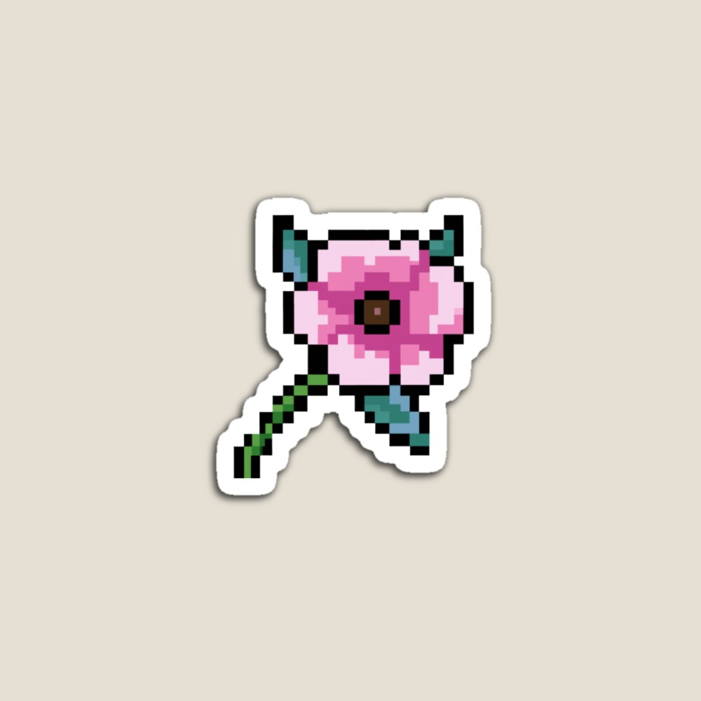 Pink Flower Pixel Art