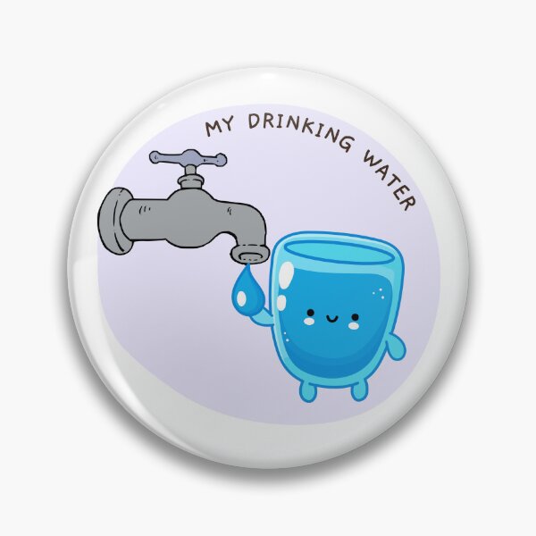 Item preview, Cute Drinking Water Reminder Label Potable Bottle Tag designed and sold by GSquaredDesigns.