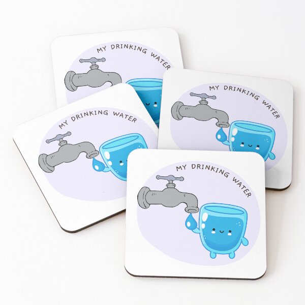 Item preview, Cute Drinking Water Reminder Label Potable Bottle Tag designed and sold by GSquaredDesigns.