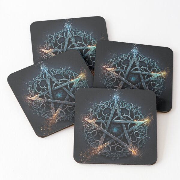 Item preview, Sparkling Blue Five Pointed Star (Pentagram) a Pagan Symbol of Protection designed and sold by Dragonstrom.
