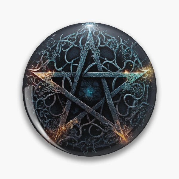 Item preview, Sparkling Blue Five Pointed Star (Pentagram) a Pagan Symbol of Protection designed and sold by Dragonstrom.