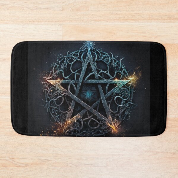 Item preview, Sparkling Blue Five Pointed Star (Pentagram) a Pagan Symbol of Protection designed and sold by Dragonstrom.
