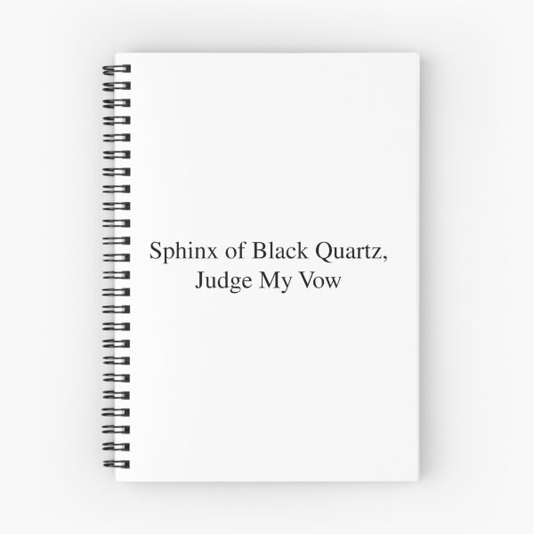 Item preview, Sphinx of Black Quartz, Judge My Vow - Pangram designed and sold by AntiPolitical.