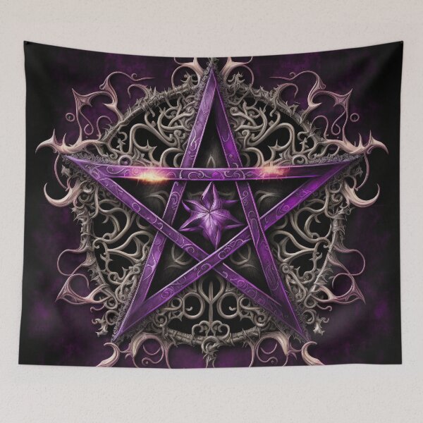 Item preview, Purple Five Pointed Star (Pentagram) a Pagan Symbol of Strength designed and sold by Dragonstrom.
